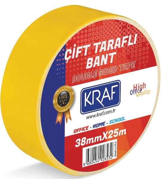 KRAF%20ÇİFT%20TARAFLI%20BANT%2038MMX25M%202538G