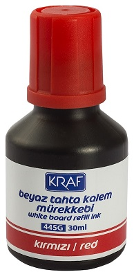 KRAF%20BEYAZ%20TAHTA%20KALEM%20MÜREKKEBİ%20%20%2030ml%20445G%20KIRMIZI