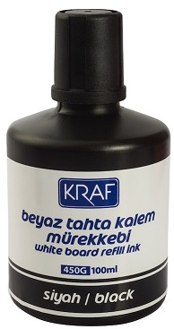 KRAF%20BEYAZ%20TAHTA%20KALEM%20MÜREKKEBİ%20100ml%20450G%20SİYAH