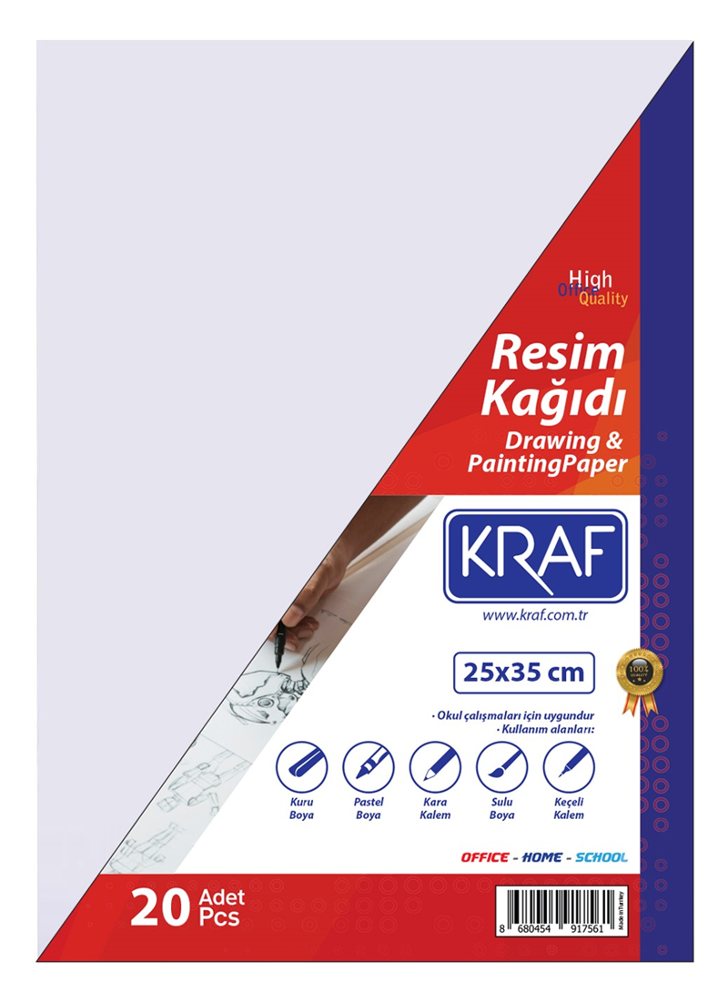 KRAF%20RESİM%20KAĞIDI%2025x35%20%20%2020%20Lİ