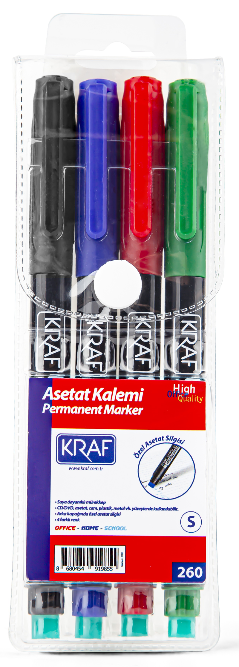 KRAF%20ASETAT%20KALEMİ%20SİLGİLİ%20(S)%20270%204%20LÜ%20SET