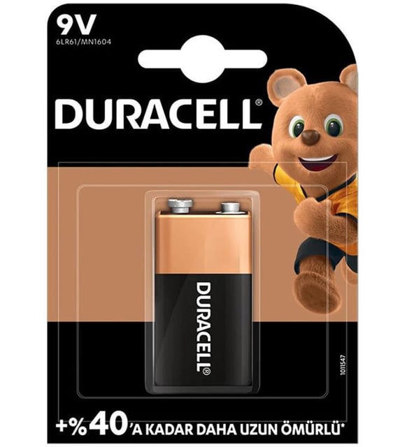 Duracell%20Özel%20Pil%209%20Volt%206LR61%20Tekli%20Paket