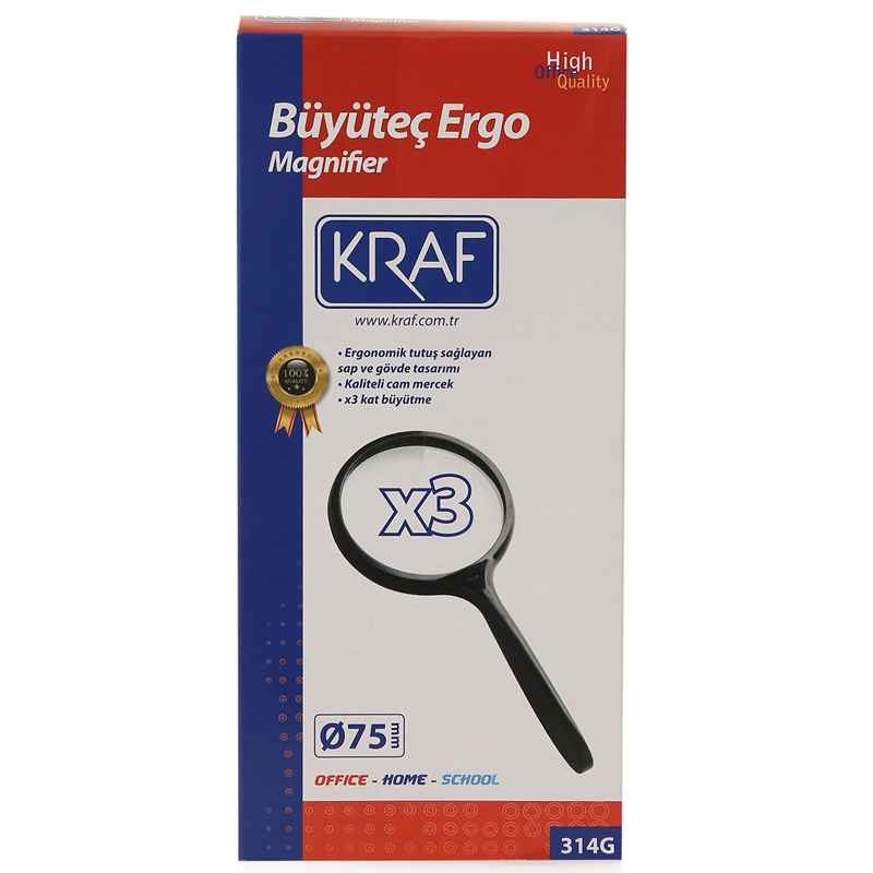 KRAF%20BÜYÜTEÇ%20ERGO%2075MM%203X%20314G