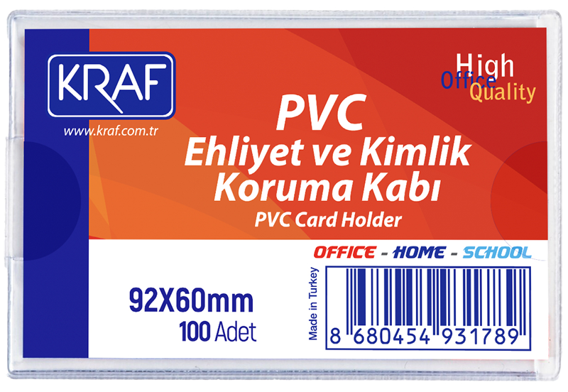 KRAF%20KART%20POŞETİ%20PVC%20%20%2092x60%20MM%20EHLİYET%20&%20KİMLİK%20100%20LÜ