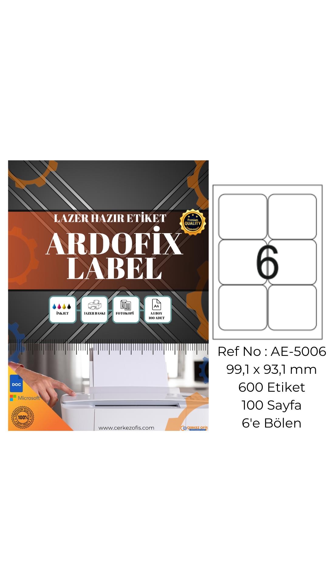 Ardofix%20AE-5006%20Lazer%20Etiket%2099.1x93.1%20mm