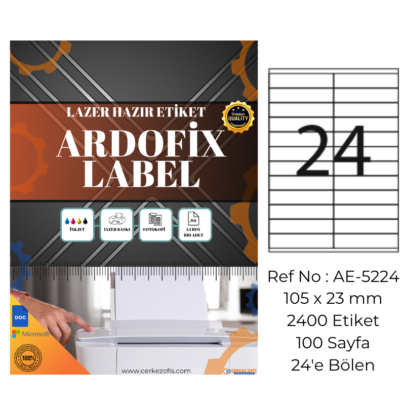 Ardofix%20AE-5224%20Lazer%20Etiket%20105x23%20mm