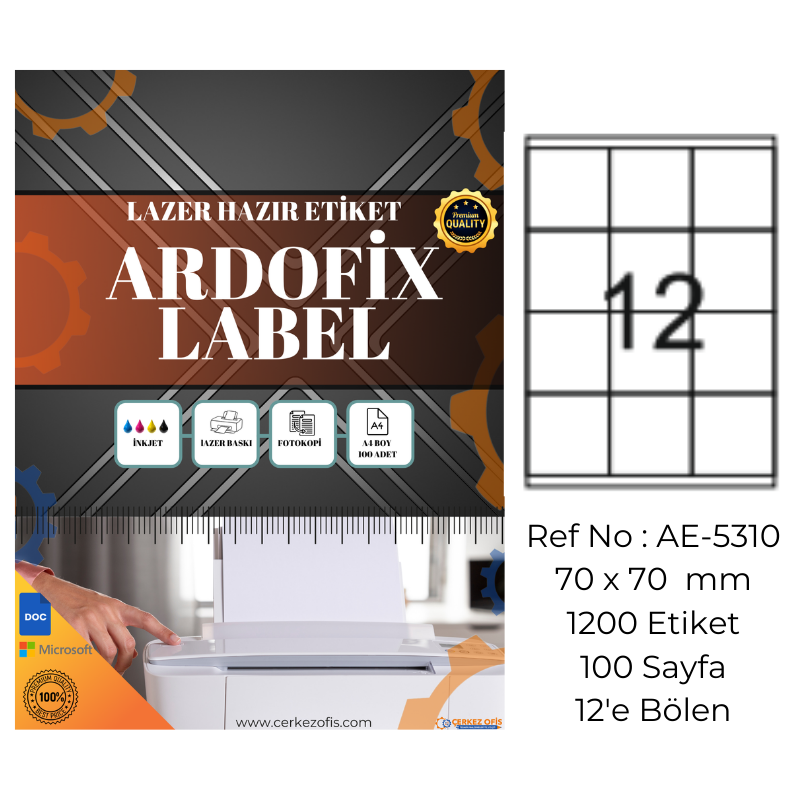 Ardofix%20AE-5312%20Lazer%20Etiket%2070x70%20mm