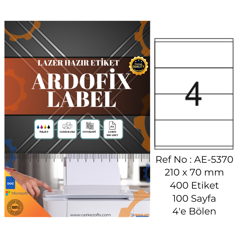 Ardofix%20AE-5370%20Lazer%20Etiket%20210x70%20mm