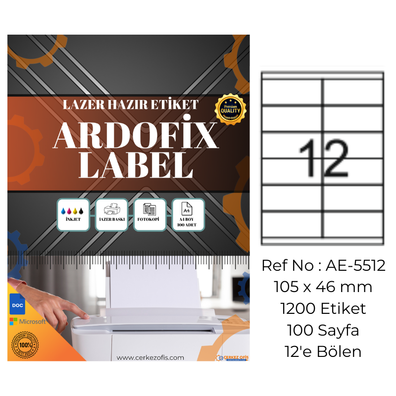 Ardofix%20AE-5512%20Lazer%20Etiket%20105x46%20mm