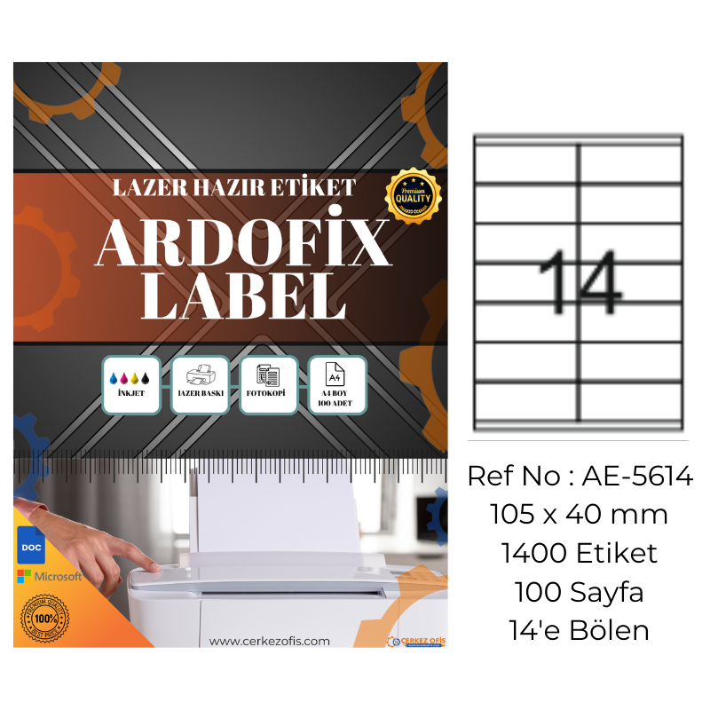 Ardofix%20AE-5614%20Lazer%20Etiket%20105x40%20mm