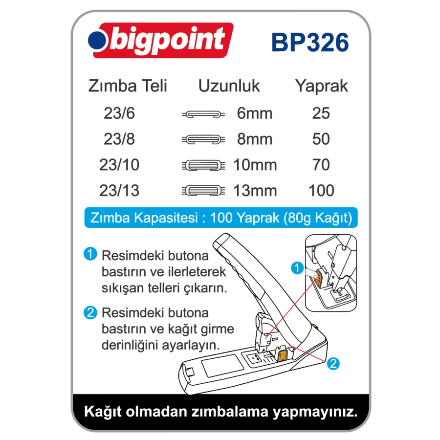 Bigpoint%20Zımba%20Makinesi%20Arşiv%20Tipi%20100%20Yaprak%20(%70%20Güç%20Tasarruflu)