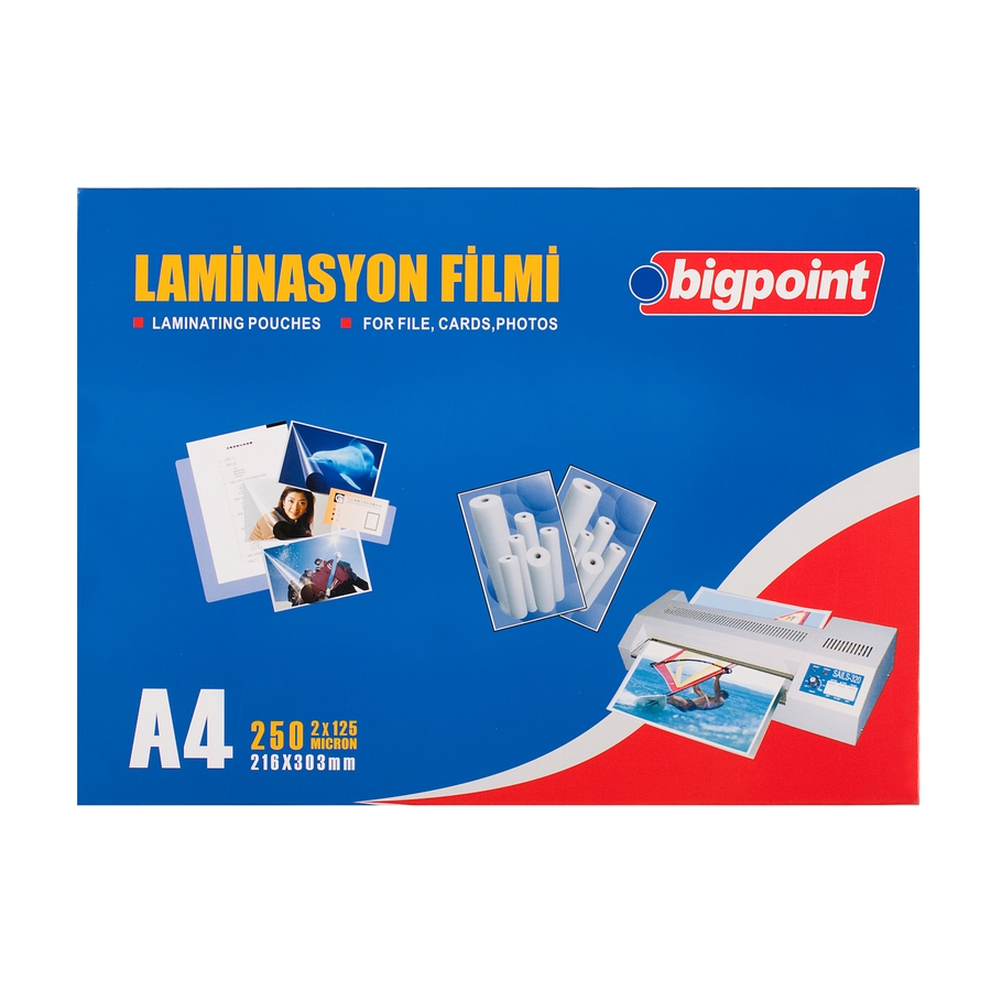 Bigpoint%20Laminasyon%20Filmi%20A4%20125%20Mikron%20100’lü%20Kutu