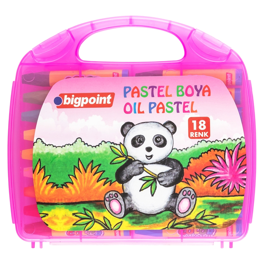 Bigpoint%20Pastel%20Boya%2018%20Renk%20-%20Pembe%20Çantalı