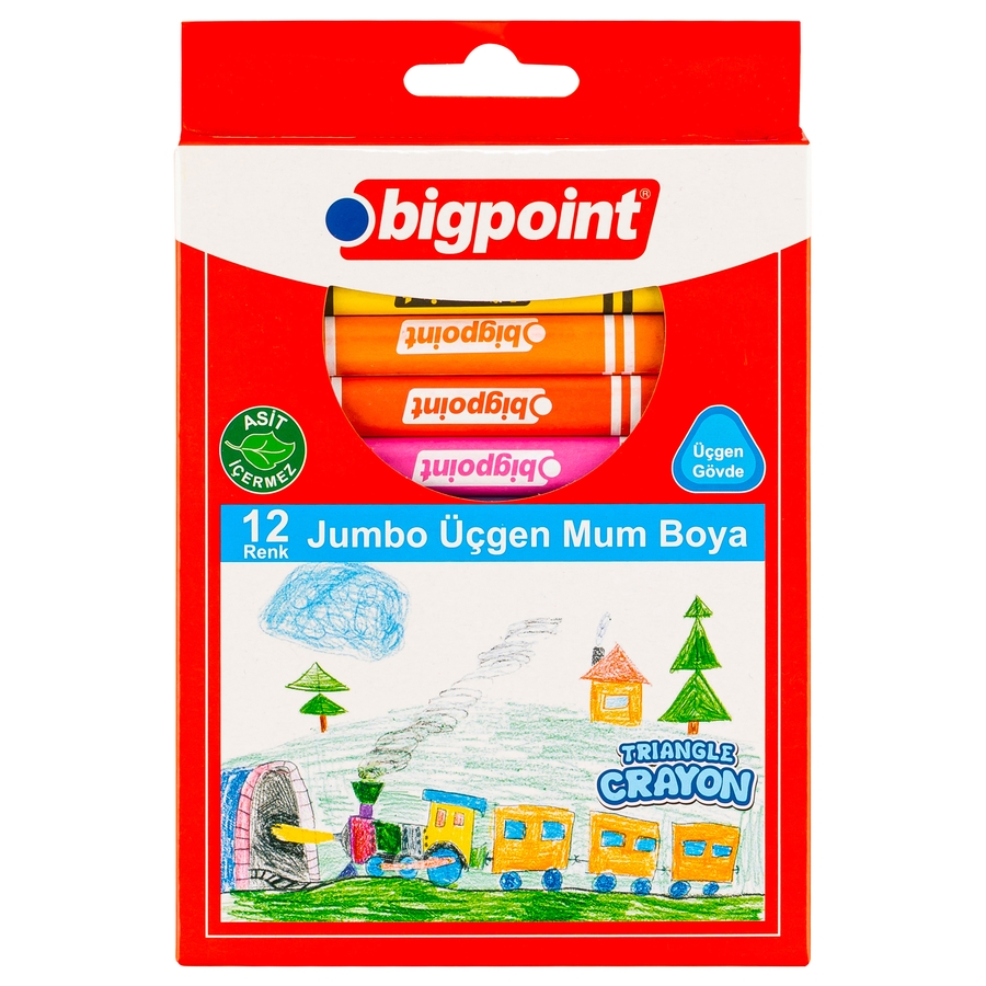 Bigpoint%20Jumbo%20Üçgen%20Mum%20Boya%2012%20Renk