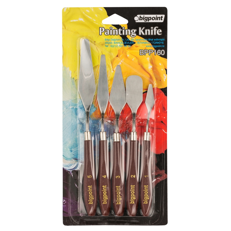 Bigpoint%20Metal%20Spatula%205’li%20Set%20(Painting%20Knife)