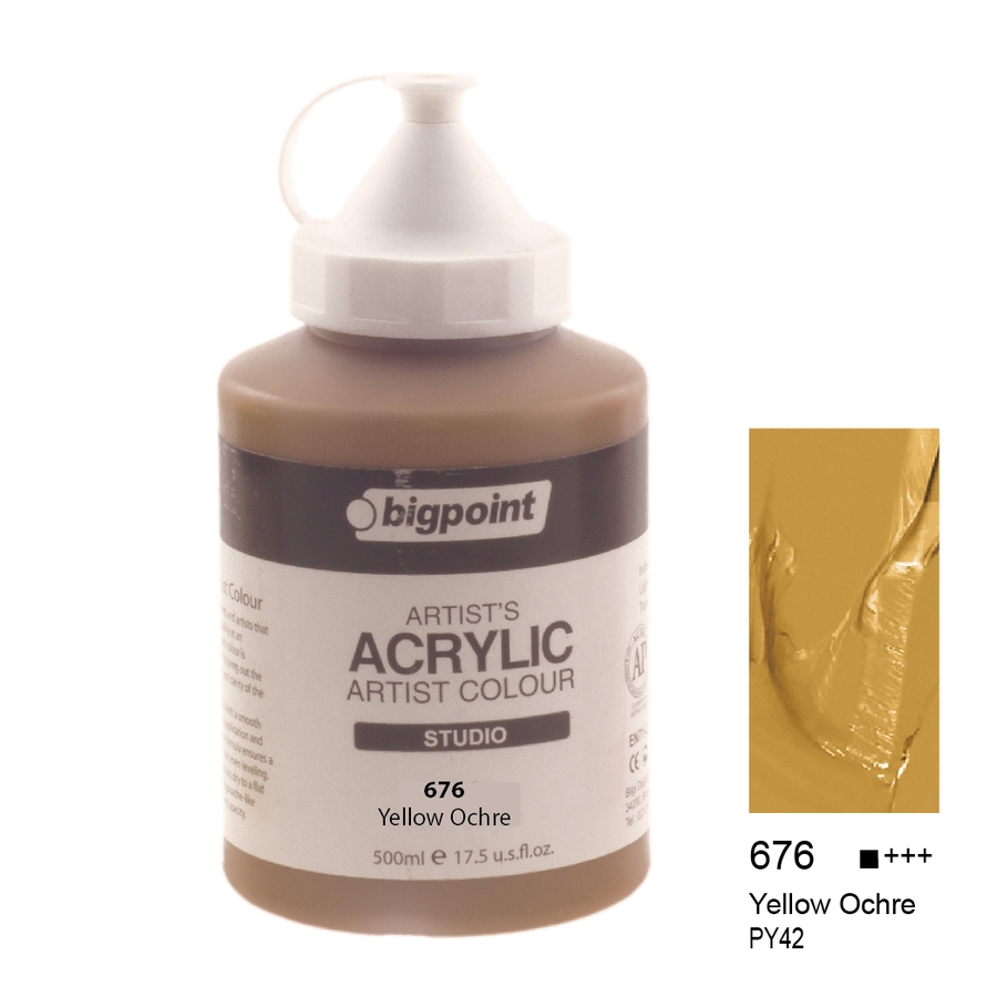 Bigpoint%20Akrilik%20Boya%20500%20ml%20Yellow%20Ochre%20676