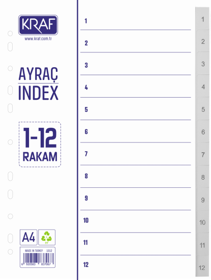 KRAF SEPARATÖR 1012 1-12 RAKAM