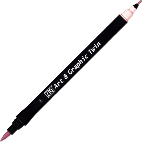 ZIG ART&GRAPHIC TWIN TUT-80 200 SUGARED ALM. PINK