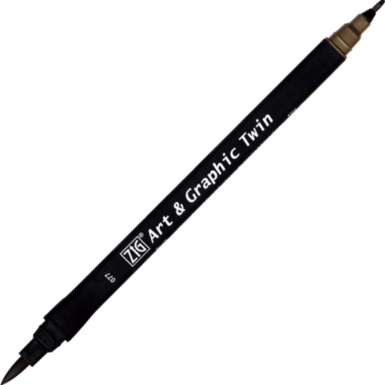 ZIG ART&GRAPHIC TWIN TUT-80 077 DEEP BROWN