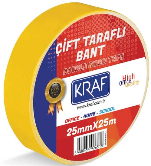 KRAF ÇİFT TARAFLI BANT 25MMX25M 2525G