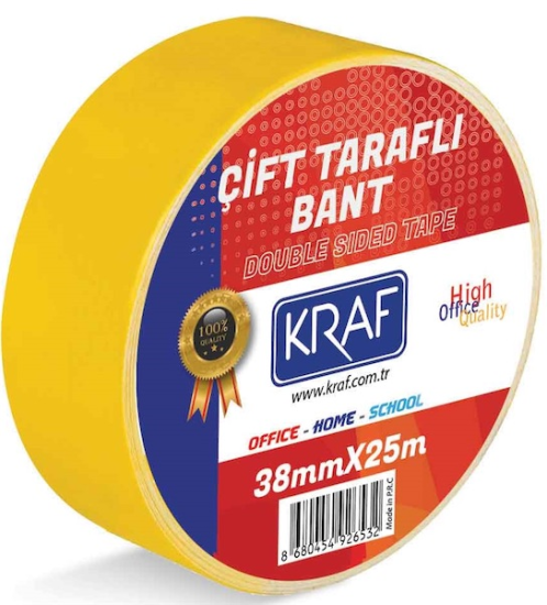 KRAF ÇİFT TARAFLI BANT 38MMX25M 2538G