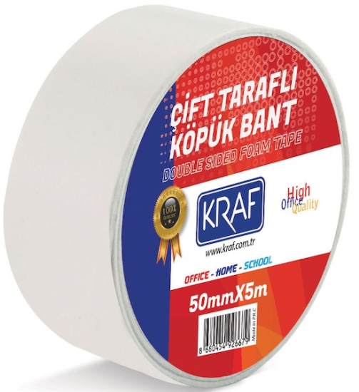 KRAF ÇİFT TARAFLI KÖPÜK BANT 50MMX5M 5050G