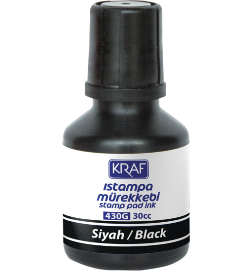 KRAF ISTAMPA MÜREKKEBİ 30CC SİYAH 430G