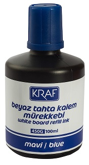 KRAF BEYAZ TAHTA KALEM MÜREKKEBİ 100ml 450G MAVİ