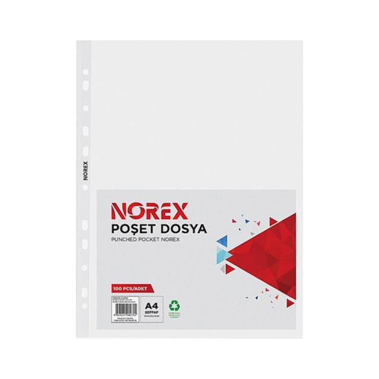 Norex Poşet Dosya Şeffaf A4 UL100X 100 Adet