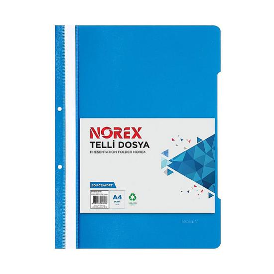 Norex Telli Dosya Mavi 50 Adet UL-50T