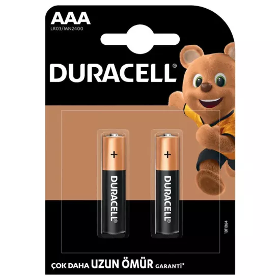 Duracell Alkaline İnce Kalem Pil AAA 2’li Paket Çerkez Ofis’te