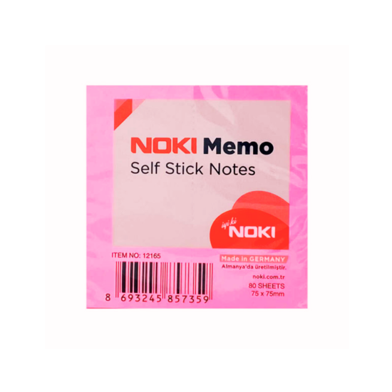 Noki Yapışkanlı Not Kağıdı 75x75 mm Açık Pembe 12166 Çerkez Ofis’te