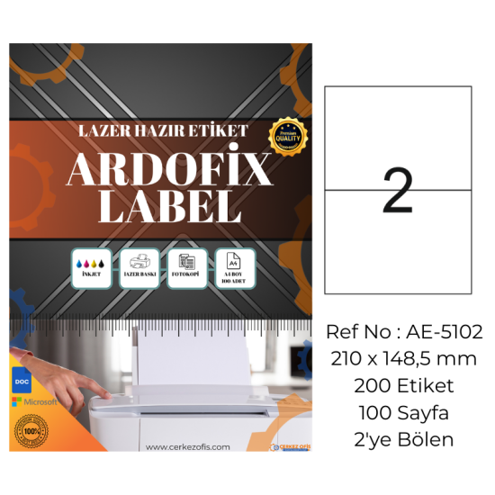 Ardofix Lazer Etiketler Çerkez Ofis’te