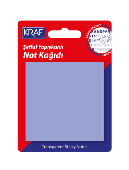 KRAF YAPIŞKANLI NOT KAĞIDI 76x76   50 YP ŞEFFAF MOR 7676TR