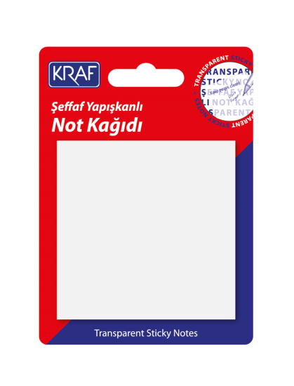 KRAF YAPIŞKANLI NOT KAĞIDI 76x76   50 YP ŞEFFAF 7676TR