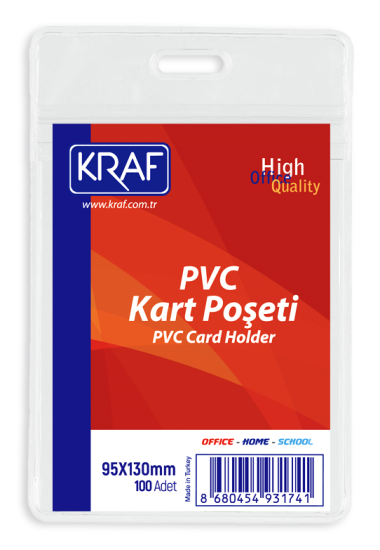 KRAF KART POŞETİ PVC   95x130 MM 100 LÜ