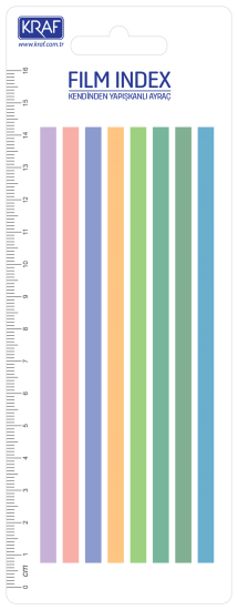 KRAF INDEX FILM (PP) 5x135MM 8 RENK X 20YP BRIGHT COLOR 85135-1