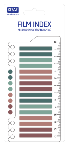 KRAF INDEX FILM (PP) 6x45MM 16’LI X 20YP CETVELLİ MORANDI COLOR 16645-2