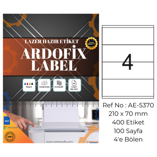 Ardofix Lazer Etiketler Çerkez Ofis’te