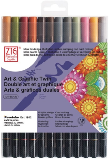 ZIG ART&GRAPHIC TWIN TUT-80/12VMU 12Lİ MUTED