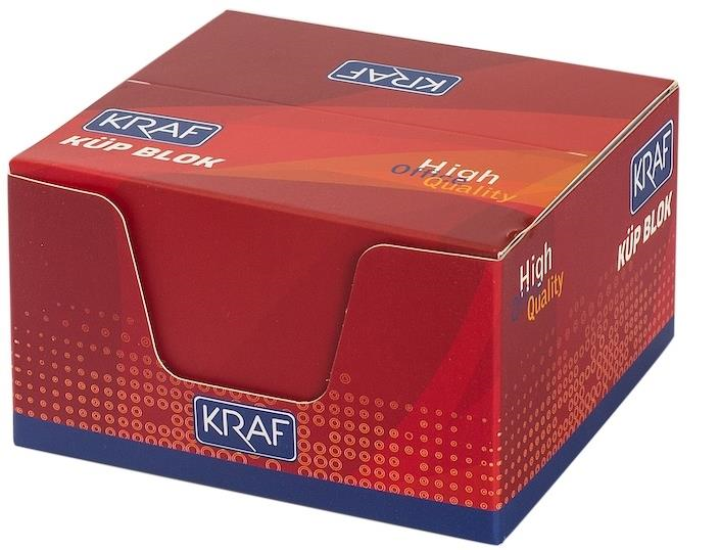 KRAF KÜP BLOK BEYAZ  8x8cm 115G