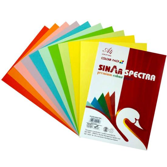 Sinar Spectra A4 Renkli Fotokopi Kağıdı 10 Renk 100’lü Paket x 11 Paket