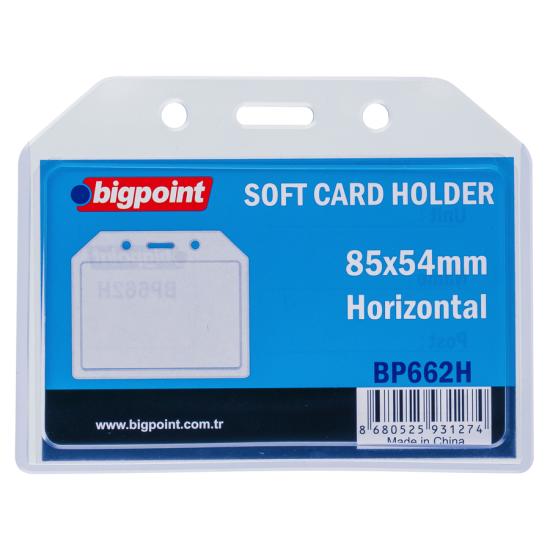 Bigpoint Kart Kabı Yatay Şeffaf 85x54mm