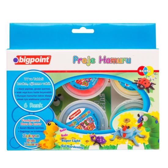 Bigpoint Proje Hamuru 6 Renk x 28 Gram