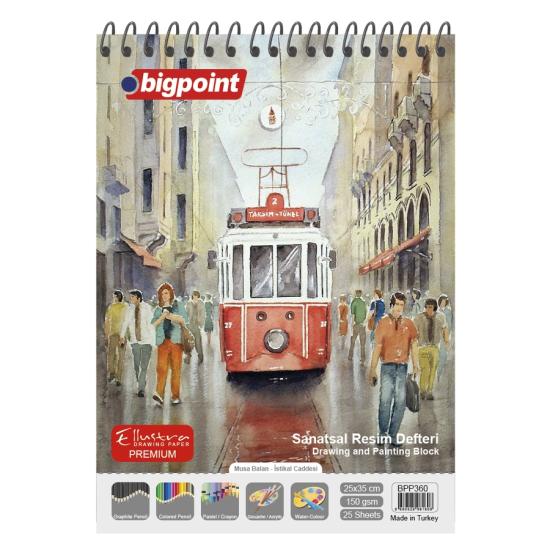 Bigpoint 25x35cm Sanatsal Resim Defteri 150 Gram - 25 Yaprak