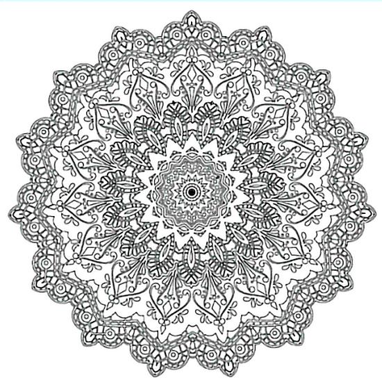 Bigpoint Baskılı Pres Tuval 30x30cm Mandala