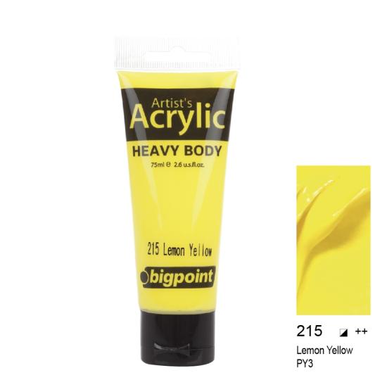 Bigpoint Akrilik Boya 75 ml Lemon Yellow 215